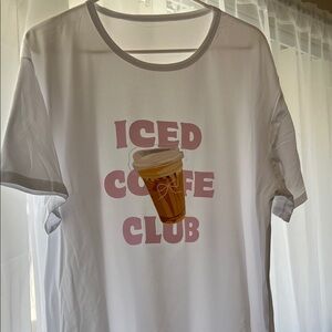 Iced coffee club oversized tshirt